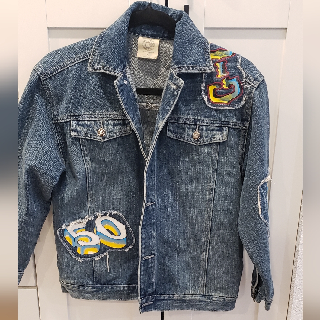 Vintage GUnit 50 Cent Denim Jean Jacket